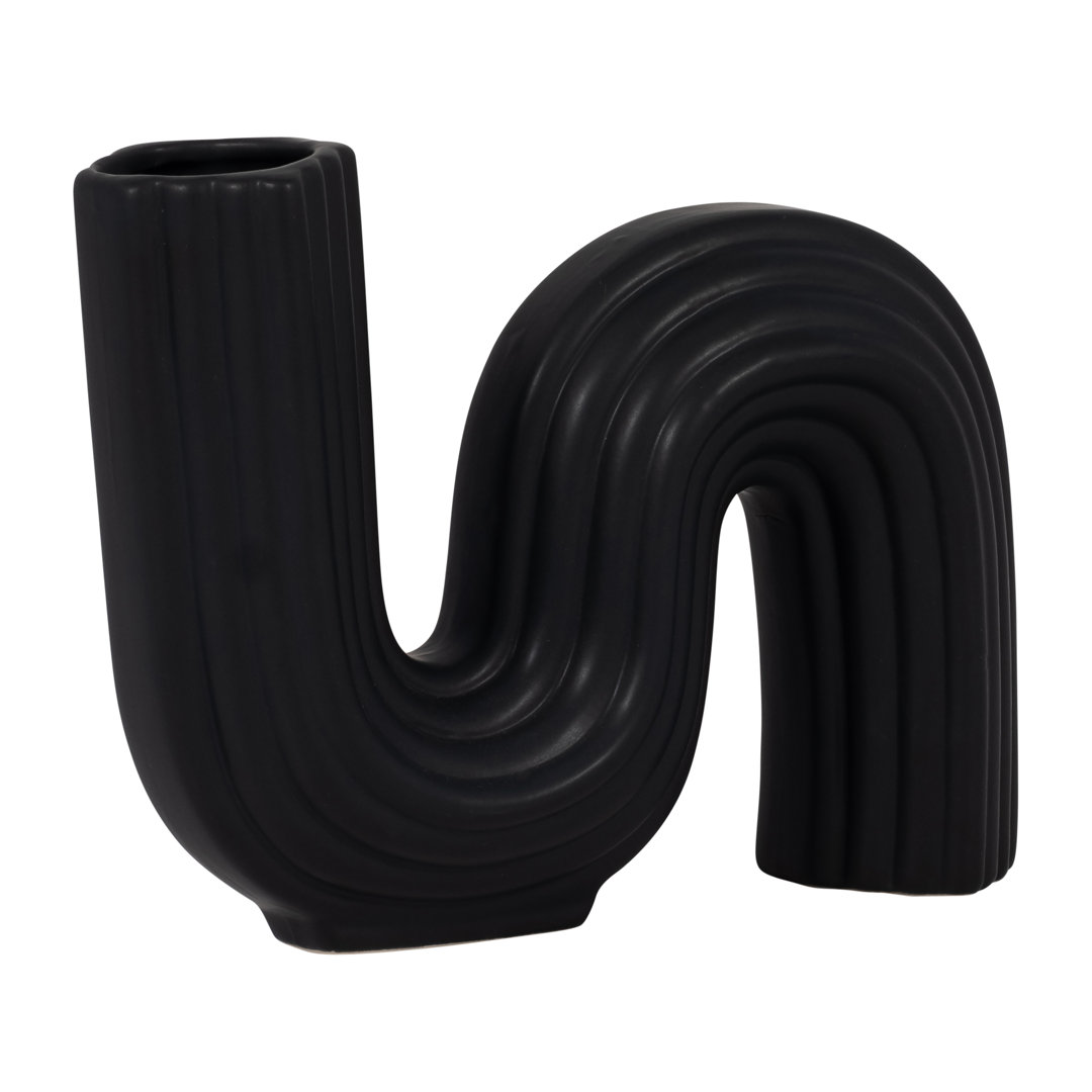Sagebrook Home Elysia Ceramic Vase - Unique Decorative Accent for Elegant Home Styling, Perfect for Floral Arrangements and Modern Interiors